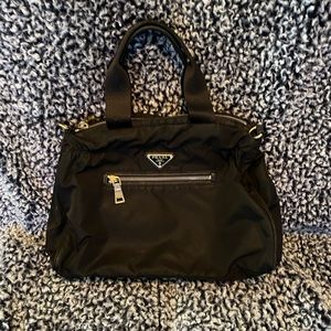 Prada nylon vintage small zippered tote
